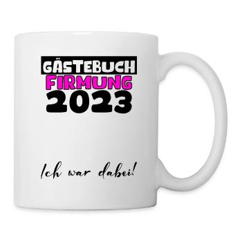 2023 Firmung Gästebuch Mädchen Jungen Jugendliche - Tasse - Weiß - Rechts