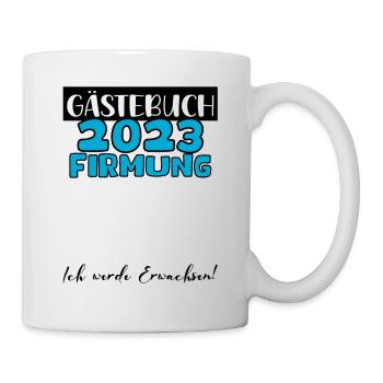 2023 Firmung Gästebuch Mädchen Jungen Jugendliche - Tasse - Weiß - Rechts