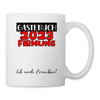 2023 Firmung Gästebuch Mädchen Jungen Jugendliche - Tasse - Weiß - Rechts