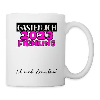 2023 Firmung Gästebuch Mädchen Jungen Jugendliche - Tasse - Weiß - Rechts