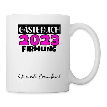 2023 Firmung Gästebuch Mädchen Jungen Jugendliche - Tasse - Weiß - Rechts