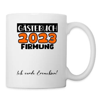 2023 Firmung Gästebuch Mädchen Jungen Jugendliche - Tasse - Weiß - Rechts