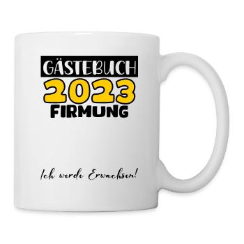 2023 Firmung Gästebuch Mädchen Jungen Jugendliche - Tasse - Weiß - Rechts