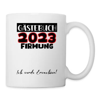 2023 Firmung Gästebuch Mädchen Jungen Jugendliche - Tasse - Weiß - Rechts