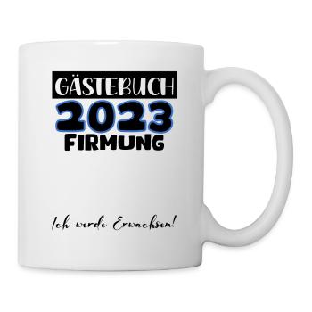 2023 Firmung Gästebuch Mädchen Jungen Jugendliche - Tasse - Weiß - Rechts