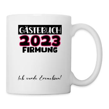 2023 Firmung Gästebuch Mädchen Jungen Jugendliche - Tasse - Weiß - Rechts