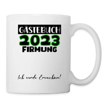 2023 Firmung Gästebuch Mädchen Jungen Jugendliche - Tasse - Weiß - Rechts