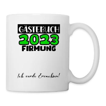 2023 Firmung Gästebuch Mädchen Jungen Jugendliche - Tasse - Weiß - Rechts