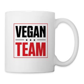Équipe végétalienne - Mug blanc - blanc - Droite
