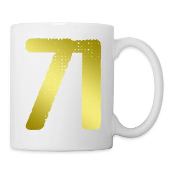71 Zahl Trikot - Tasse - Weiß - Rechts
