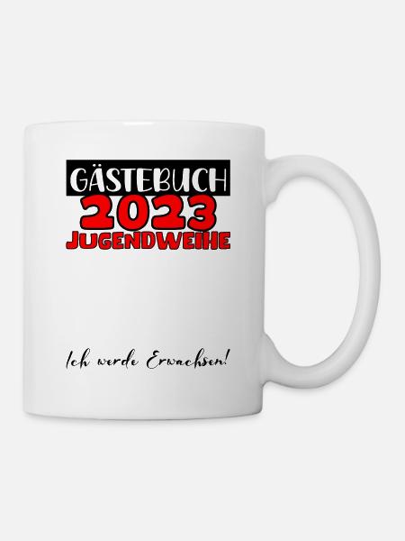 Jugendweihe 2023 Gästebuch Mädchen Jungen Fun Deko - Tasse - Weiß