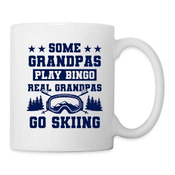 Grandfather ski saying - Mug - white - Right