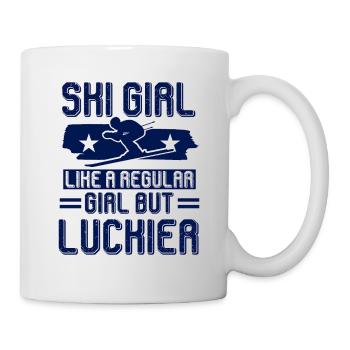 Ski filles - Mug blanc - blanc - Droite