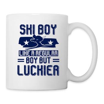 ski junge - Tasse - Weiß - Rechts