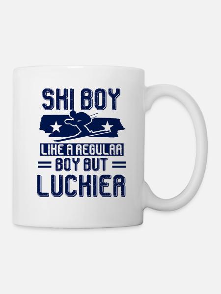 ski junge - Tasse - Weiß