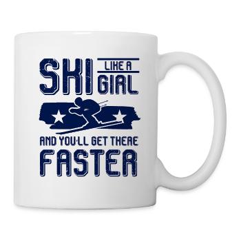 Ski filles - Mug blanc - blanc - Droite