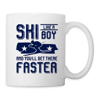 ski junge - Tasse - Weiß - Rechts
