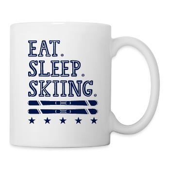 Manger dormir Ski - Mug blanc - blanc - Droite