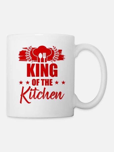 könig der küche - Tasse - Weiß