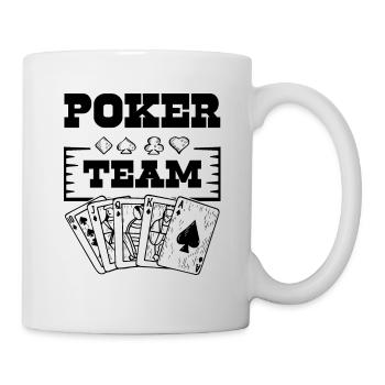 Équipe de poker - Mug blanc - blanc - Droite