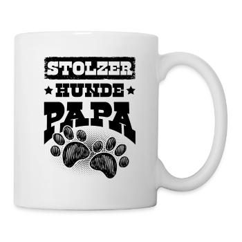 Stolzer Hunde papa - Tasse - Weiß - Rechts