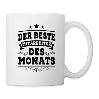 Mitarbeiter des Monats - Tasse - Weiß - Rechts