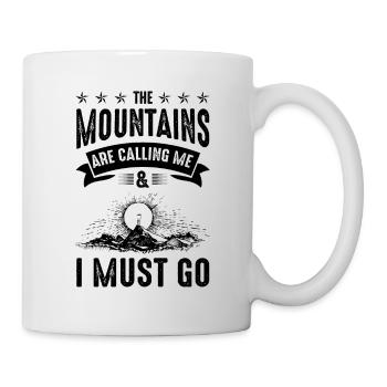 Mountains are Calling - Tasse - Weiß - Rechts