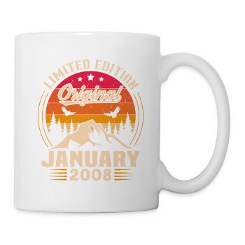 Birthday gift born in January 2008 - Mug - white - Right
