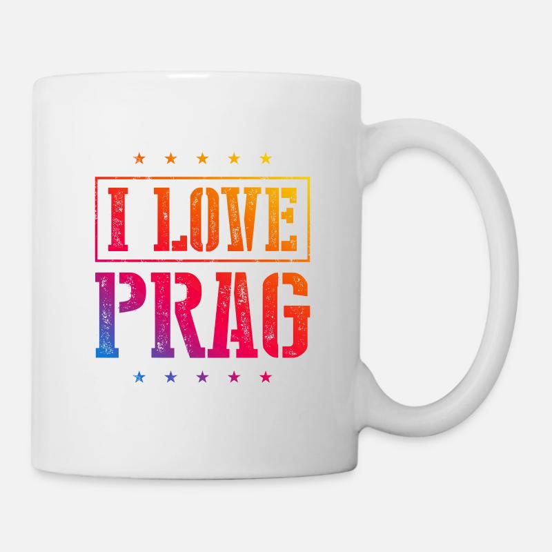 I Love Prag - Tasse - Weiß