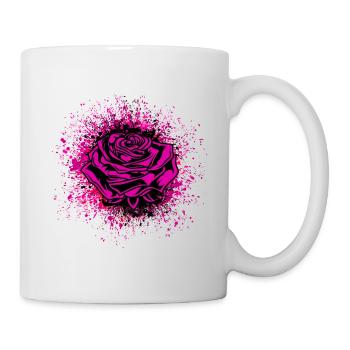 Rose Illustration - Mug blanc - blanc - Droite