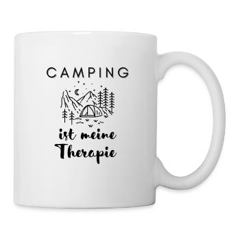 Camping ist meine Therapie Zelten Campingplatz - Tasse - Weiß - Rechts