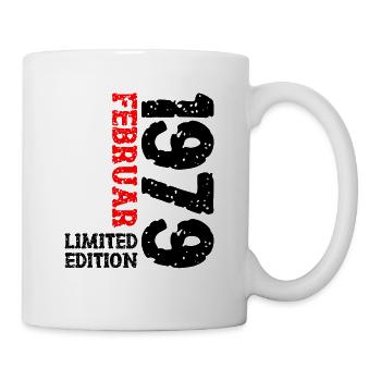 1979 Februar Limited Edition Geburtstag Mann Frau - Tasse - Weiß - Rechts