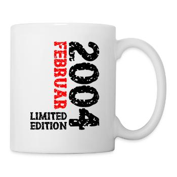 2004 Februar Limited Edition Geburtstag Mann Frau - Tasse - Weiß - Rechts