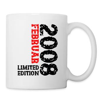 2008 Februar Limited Edition Geburtstag Mann Frau - Tasse - Weiß - Rechts