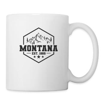 Montana Est. 1889 États-Unis Amérique État - Mug blanc - blanc - Droite