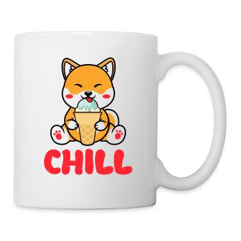 Cool Shiba Inu Dog Retro Summer Design Chill - Mug - white - Right
