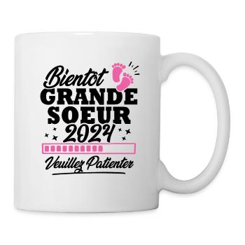 Bientôt grande soeur 2024 - Mug blanc - blanc - Droite