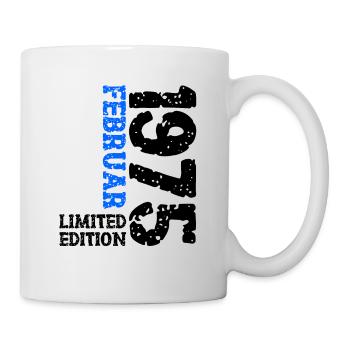 1975 Februar Limited Edition Geburtstag Mann Frau - Tasse - Weiß - Rechts