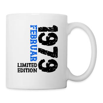 1979 Februar Limited Edition Geburtstag Mann Frau - Tasse - Weiß - Rechts