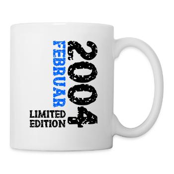 2004 Februar Limited Edition Geburtstag Mann Frau - Tasse - Weiß - Rechts