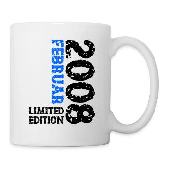 2008 Februar Limited Edition Geburtstag Mann Frau - Tasse - Weiß - Rechts