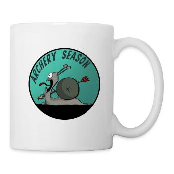 Archery Archer Shirt Cartoon funny - Mug - white - Right