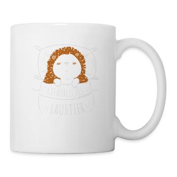 Gefährliches Laubtier Igel - Tasse - Weiß - Rechts