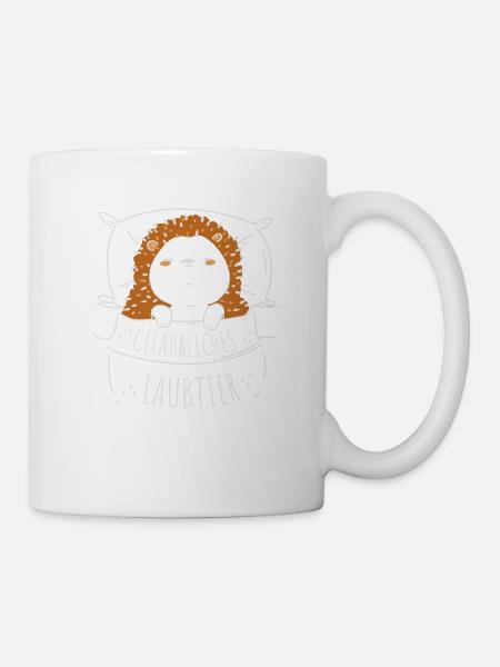 Gefährliches Laubtier Igel - Tasse - Weiß