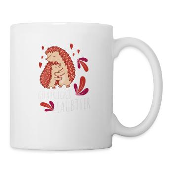 Gefährliches Laubtier Igel - Tasse - Weiß - Rechts