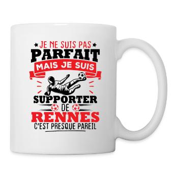 Pas parfait mais je suis supporter de Rennes - Mug blanc - blanc - Droite