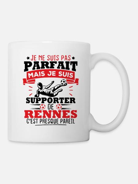 Pas parfait mais je suis supporter de Rennes - Mug blanc - blanc