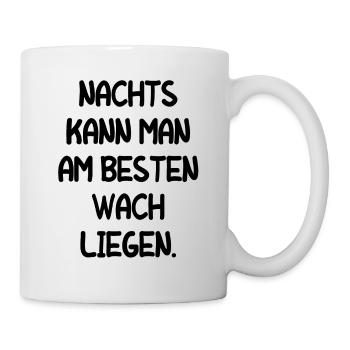 Müde Schlaflos Wach Bleiben Mitarbeiter Geschenk - Tasse - Weiß - Rechts