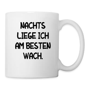 Müde Schlaflos Wach Bleiben Mitarbeiter Geschenk - Tasse - Weiß - Rechts