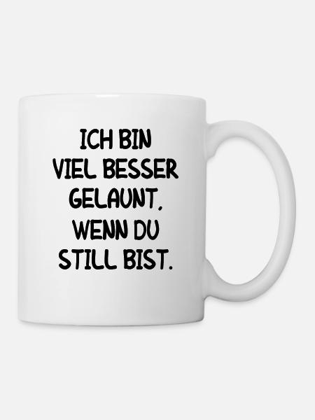 Leise Sein Still Ruhe Männer Frauen Kind Geschenk - Tasse - Weiß